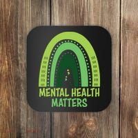 Mental Health Matters Green Rainbow Coaster thumb 0