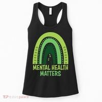 Mental Health Matters Green Rainbow Women's Tank Top thumb 0