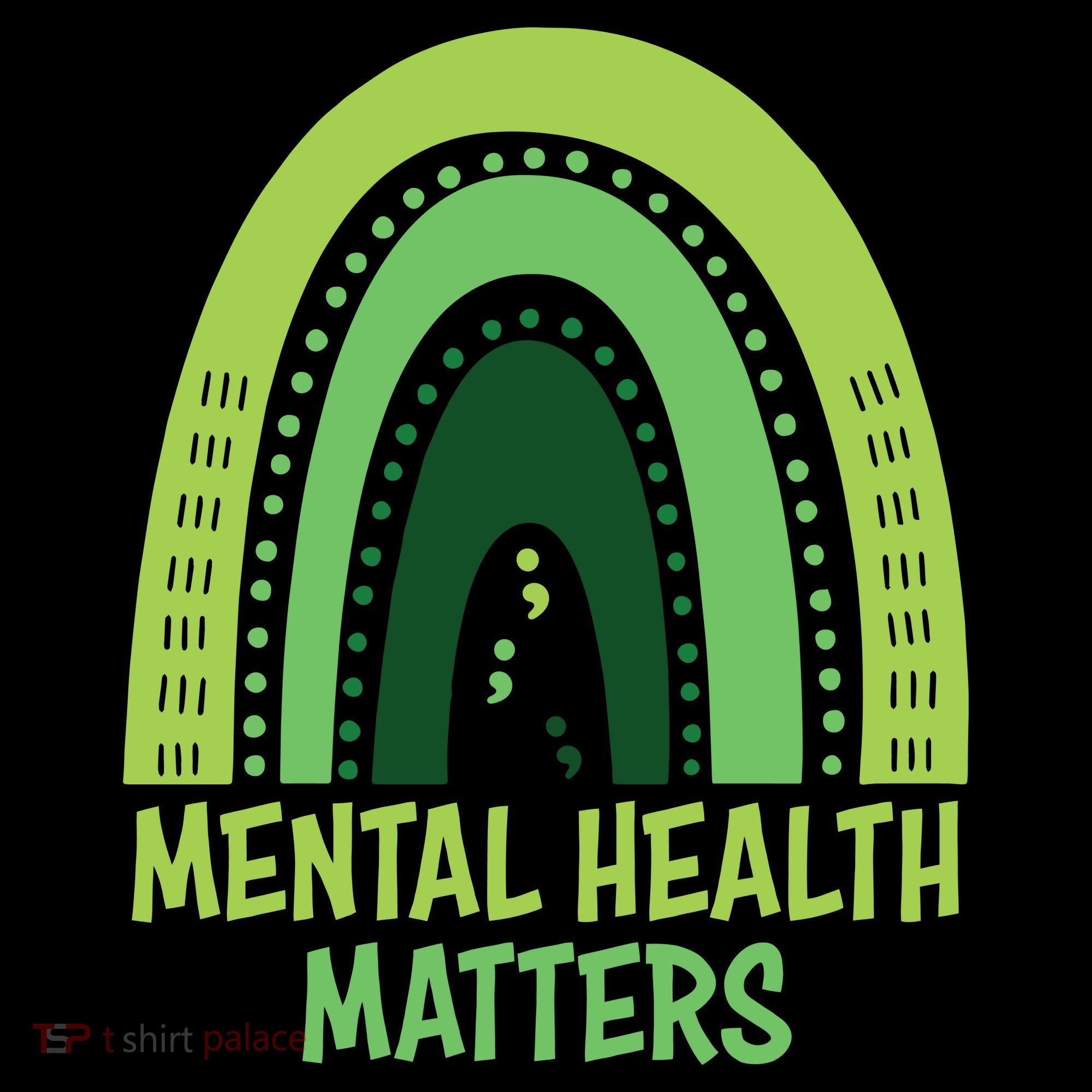 Mental Health Matters Green Rainbow Baby Bodysuit