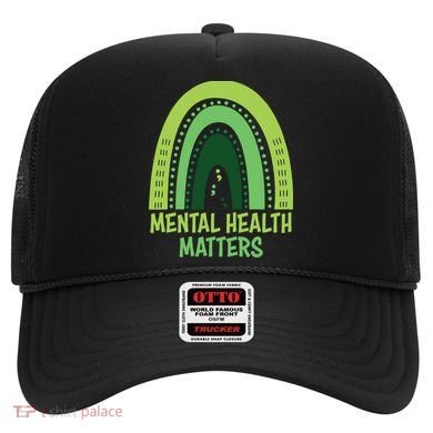 Mental Health Matters Green Rainbow Hat