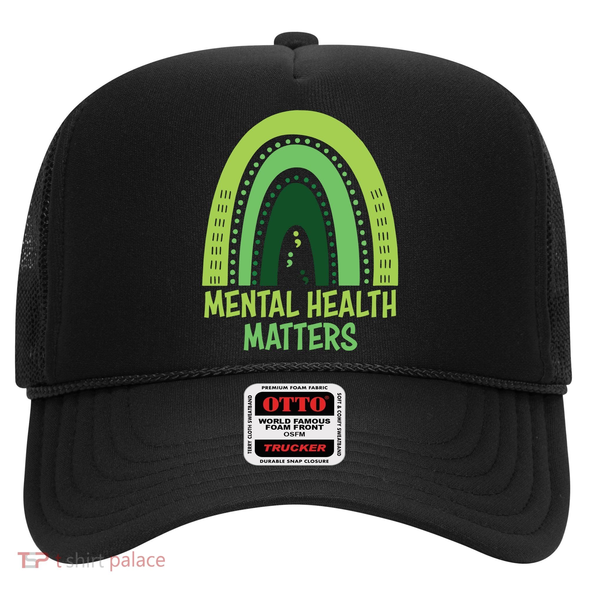 Mental Health Matters Green Rainbow Hat