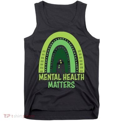 Mental Health Matters Green Rainbow Tank Top