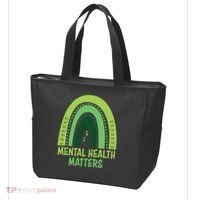 Mental Health Matters Green Rainbow Tote Bag thumb 3