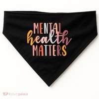 Mental Health Matters Human Brain Illness Awareness USA-Made Doggie Bandana thumb 0