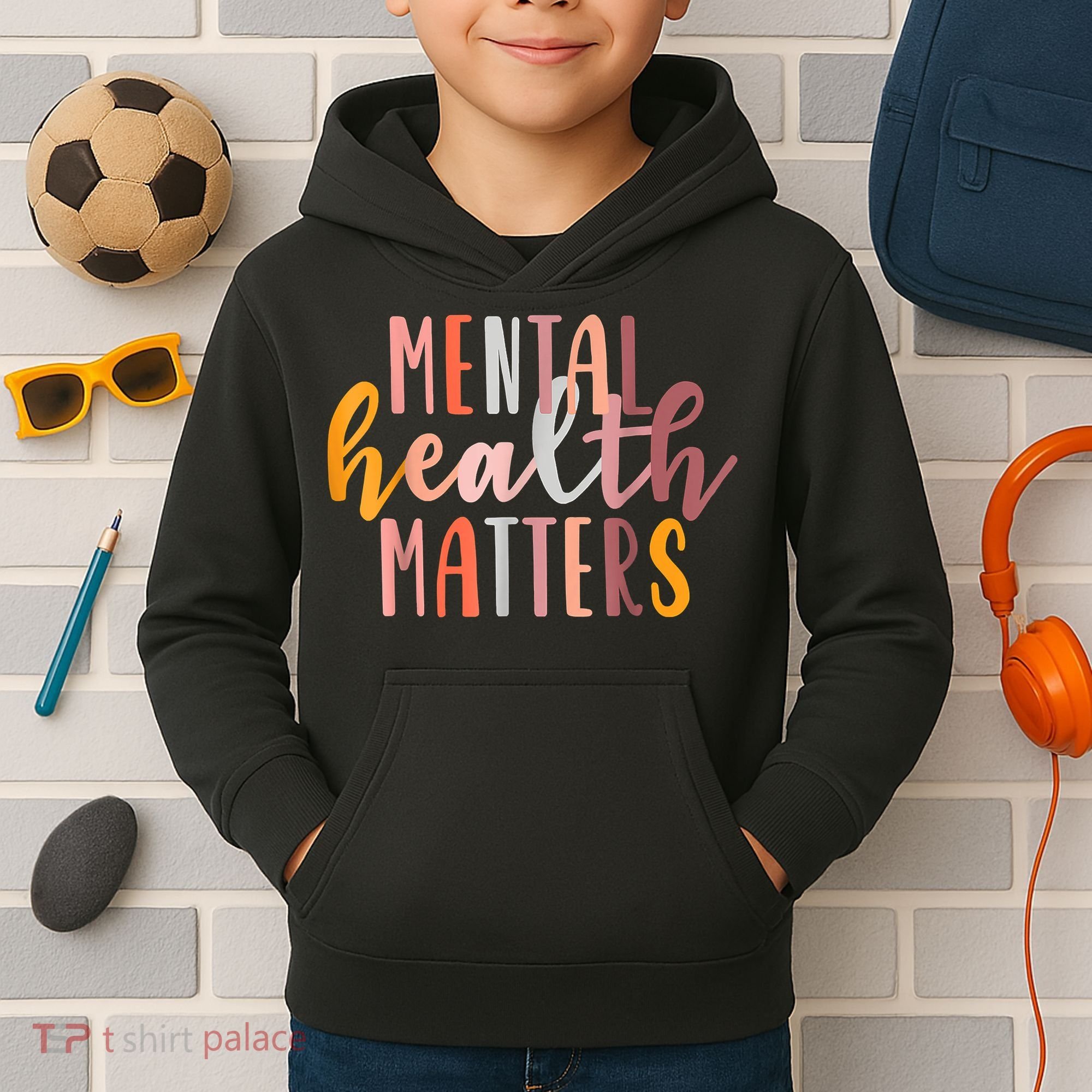 Mental Health Matters Human Brain Illness Awareness Kids Hoodie