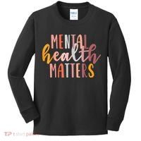 Mental Health Matters Human Brain Illness Awareness Kids Long Sleeve Shirt thumb 0