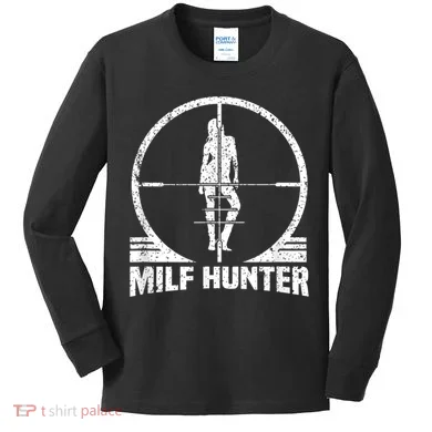 MILF Hunter Kids Long Sleeve Shirt