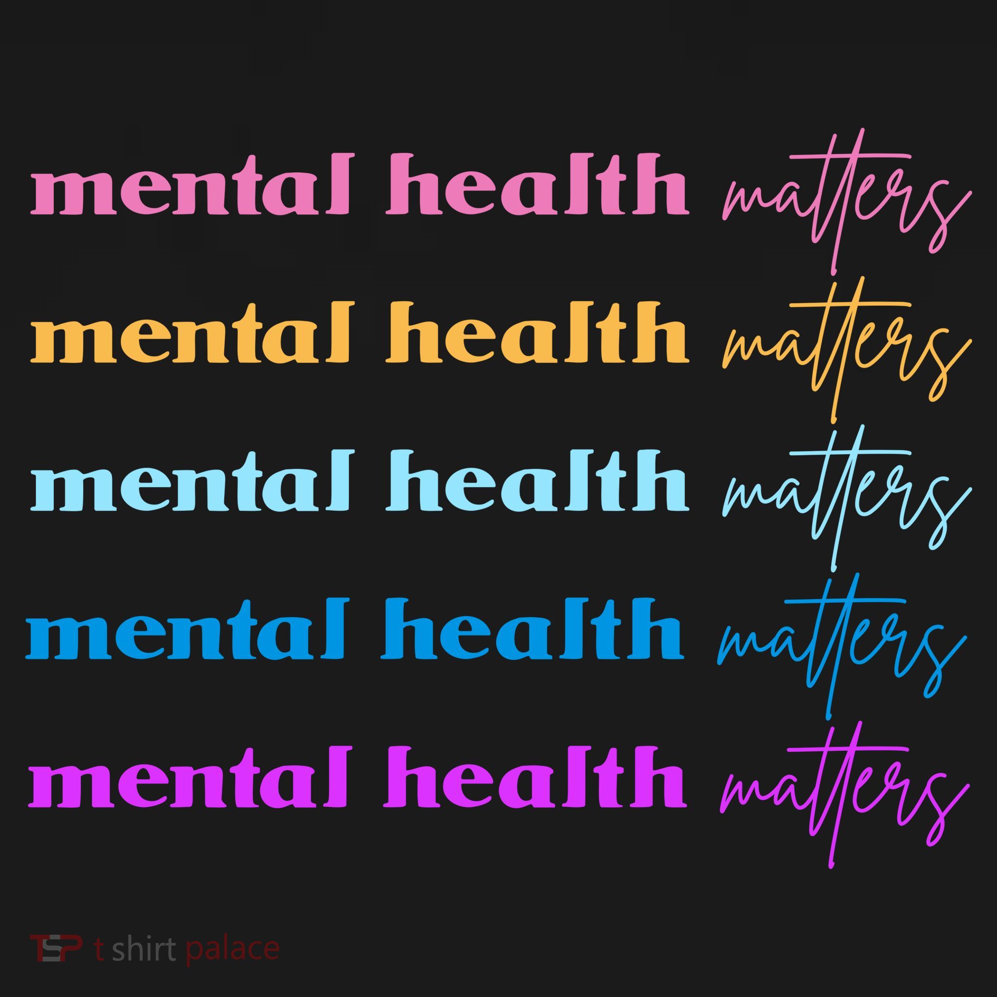 Mental Health Matter Colorful Awareness T-Shirt