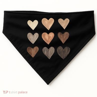 Melanin Hearts USA-Made Doggie Bandana