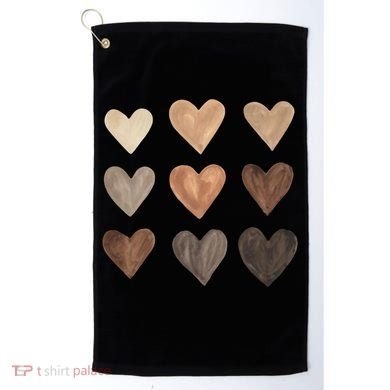 Melanin Hearts Golf Towel