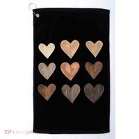 Melanin Hearts Golf Towel thumb 0