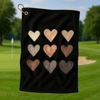 Melanin Hearts Golf Towel thumb 1