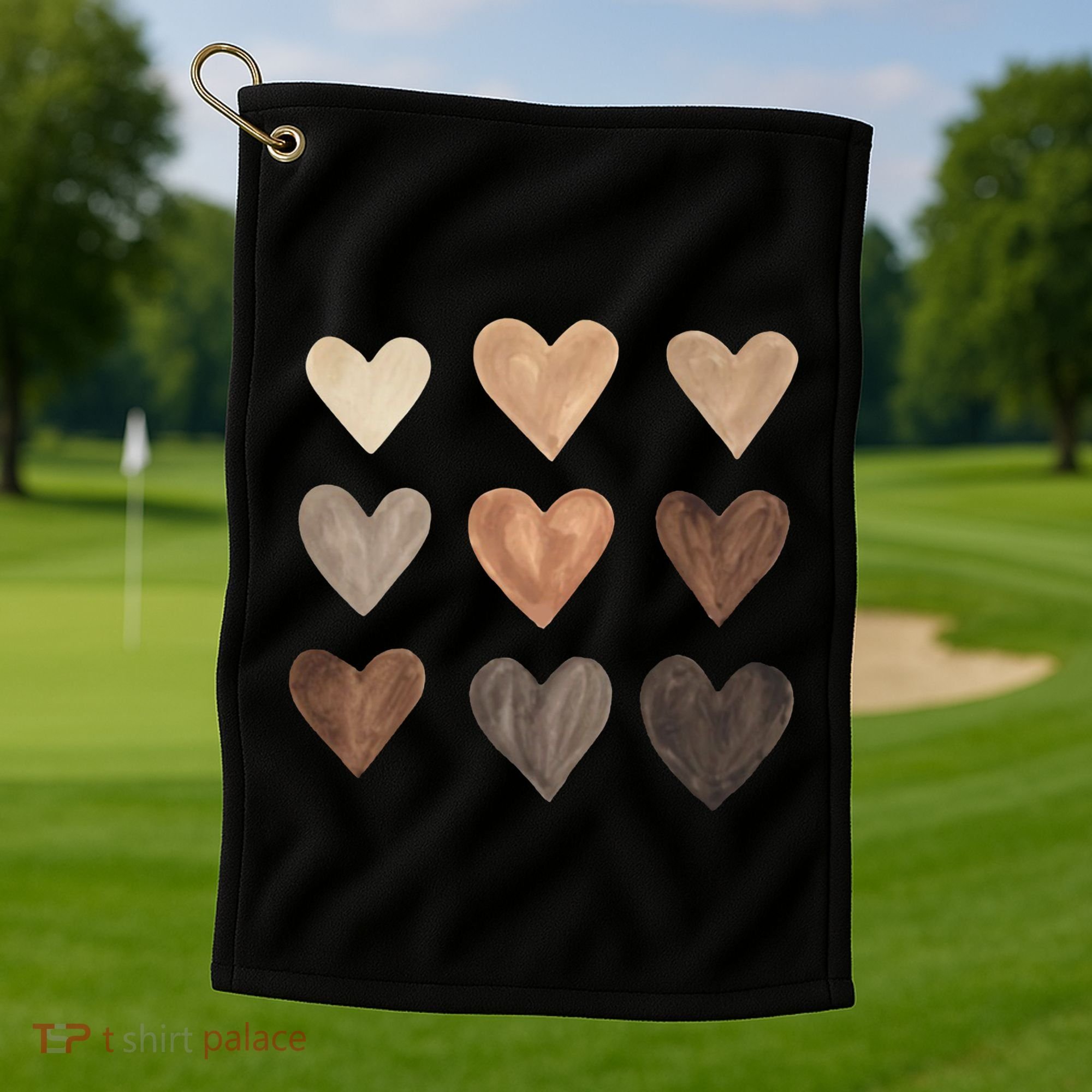 Melanin Hearts Golf Towel