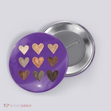 Melanin Hearts Button
