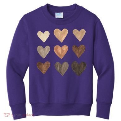 Melanin Hearts Kids Sweatshirt