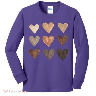 Melanin Hearts Kids Long Sleeve Shirt