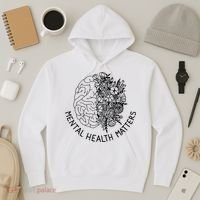 Mental Health Matters Human Brain Illness Awareness Hoodie thumb 3