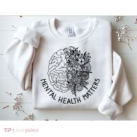 Mental Health Matters Human Brain Illness Awareness Sweatshirt thumb 2