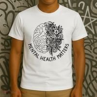 Mental Health Matters Human Brain Illness Awareness T-Shirt thumb 3