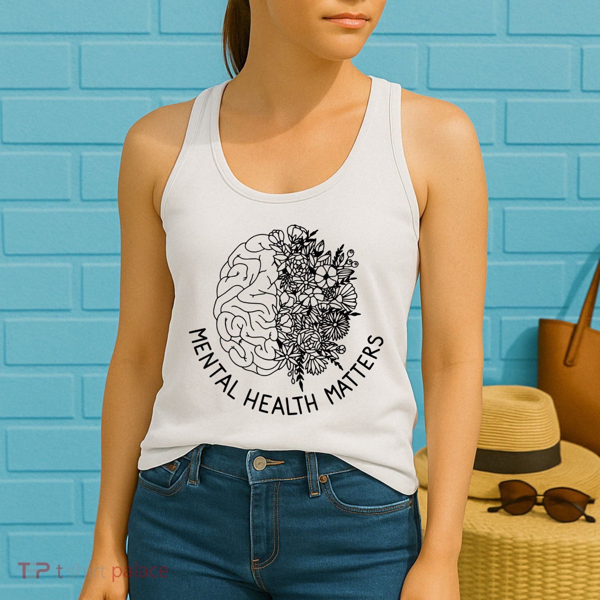 Mental Health Matters Human Brain Illness Awareness Women's Tank Top