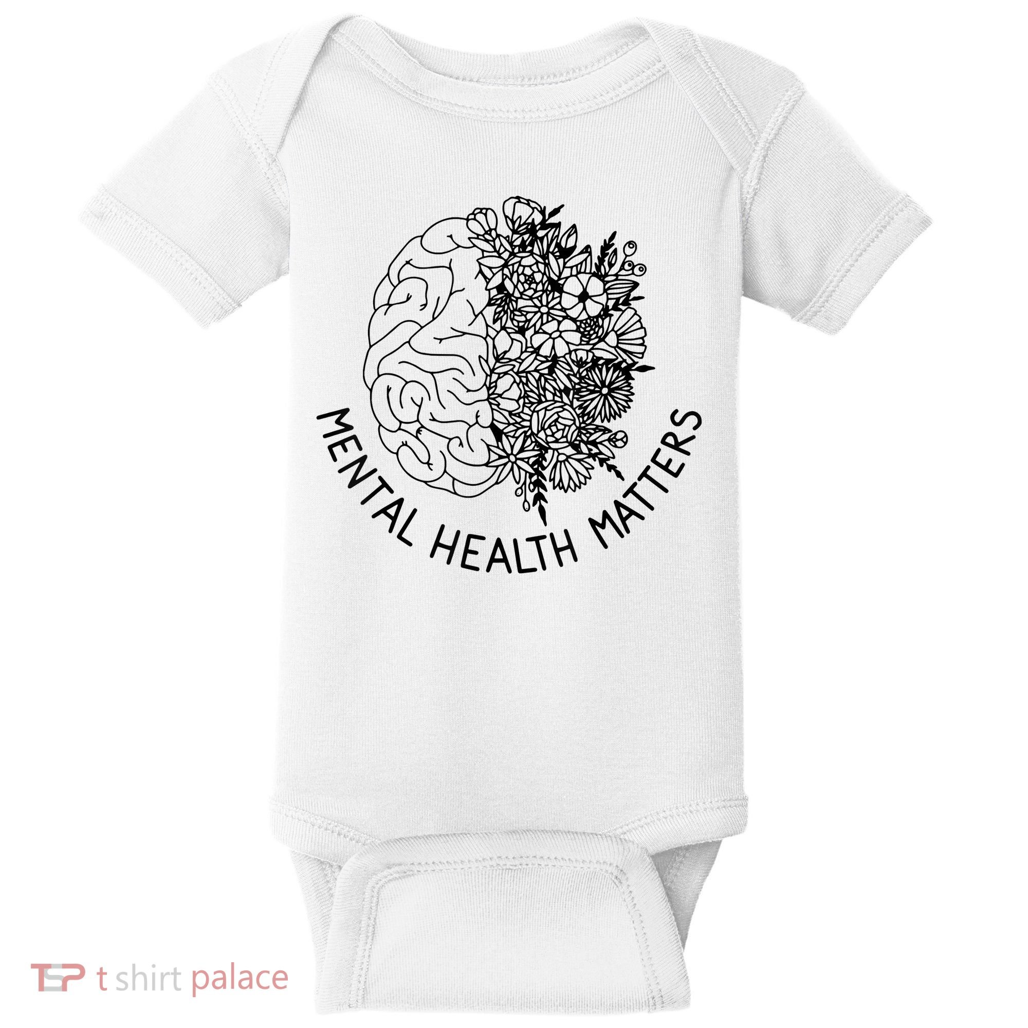 Mental Health Matters Human Brain Illness Awareness Baby Bodysuit