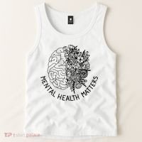 Mental Health Matters Human Brain Illness Awareness Tank Top thumb 2