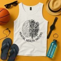 Mental Health Matters Human Brain Illness Awareness Tank Top thumb 4
