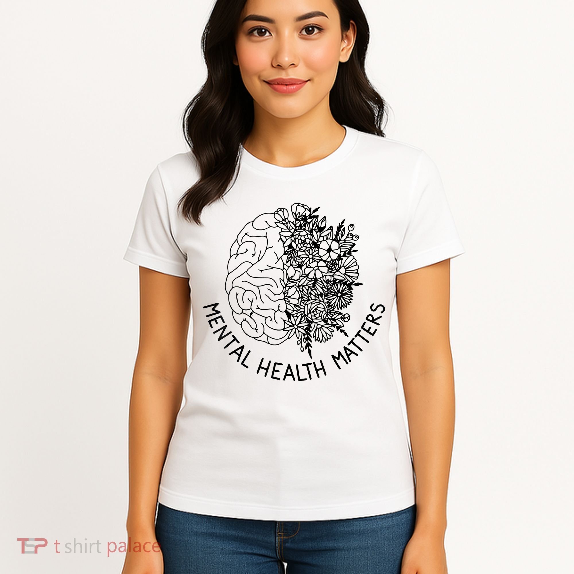 Mental Health Matters Human Brain Illness Awareness Women's T-Shirt