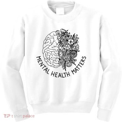 Mental Health Matters Human Brain Illness Awareness Kids Sweatshirt