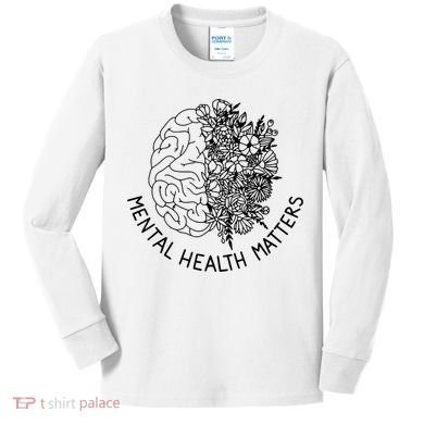 Mental Health Matters Human Brain Illness Awareness Kids Long Sleeve Shirt