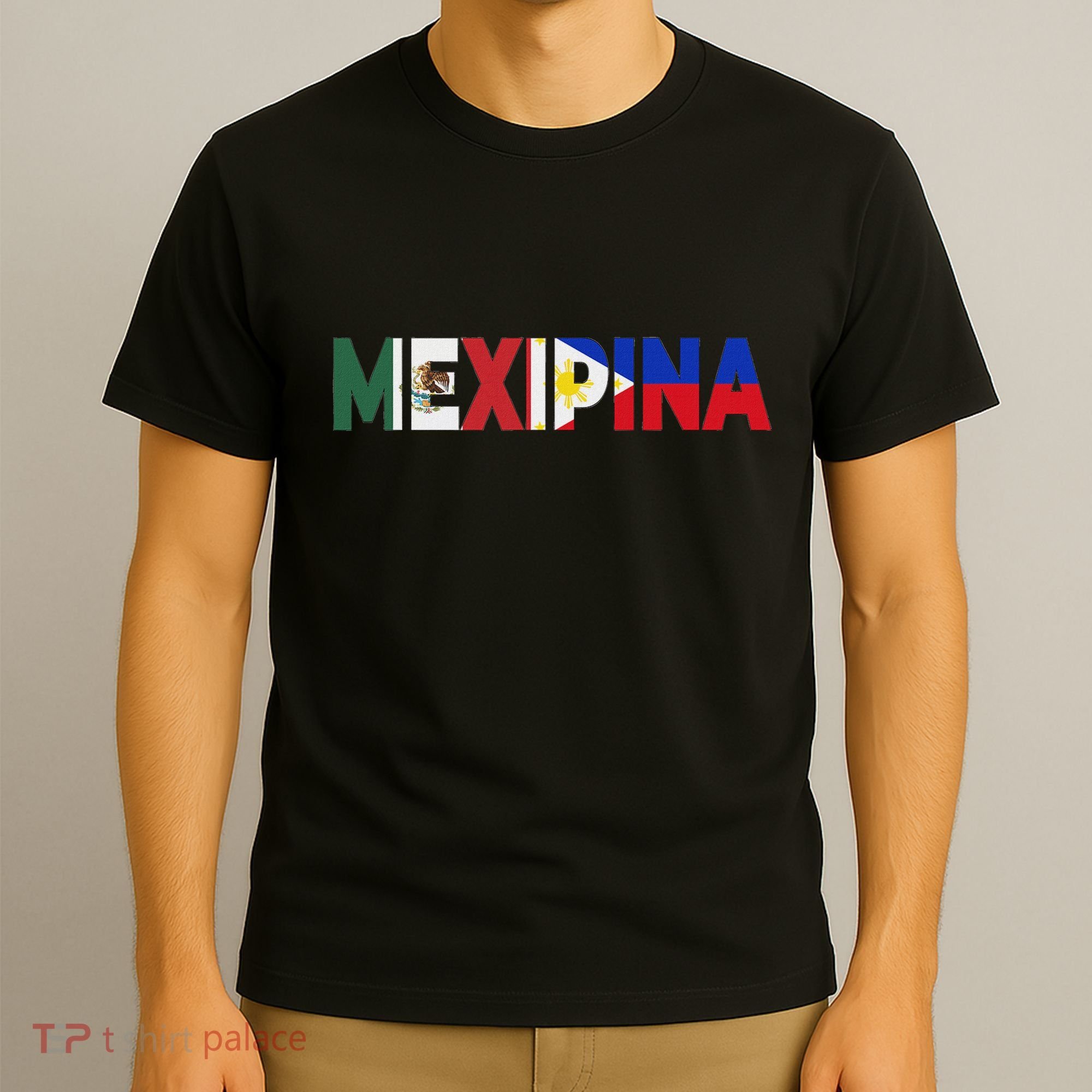 Mexipina Half Mexican Filipina With Mexico Philippines Flag T-Shirt