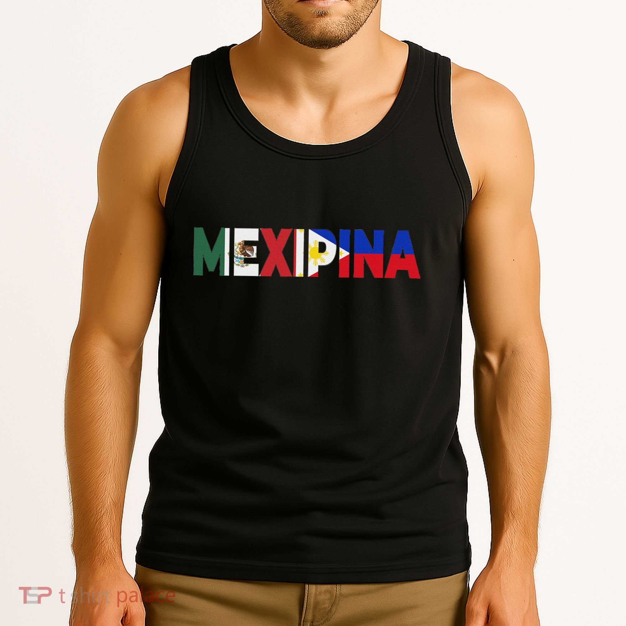Mexipina Half Mexican Filipina With Mexico Philippines Flag Tank Top
