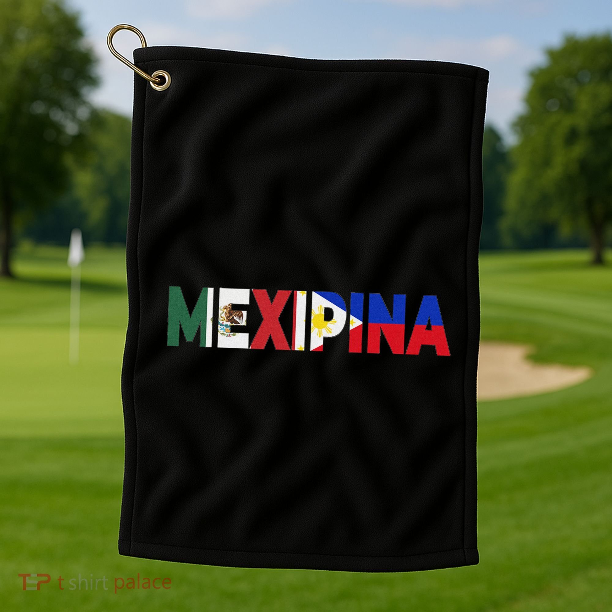 Mexipina Half Mexican Filipina With Mexico Philippines Flag Golf Towel
