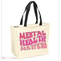 Mental Health Matters Groovy Psychologist Therapy Squad Tote Bag thumb 2