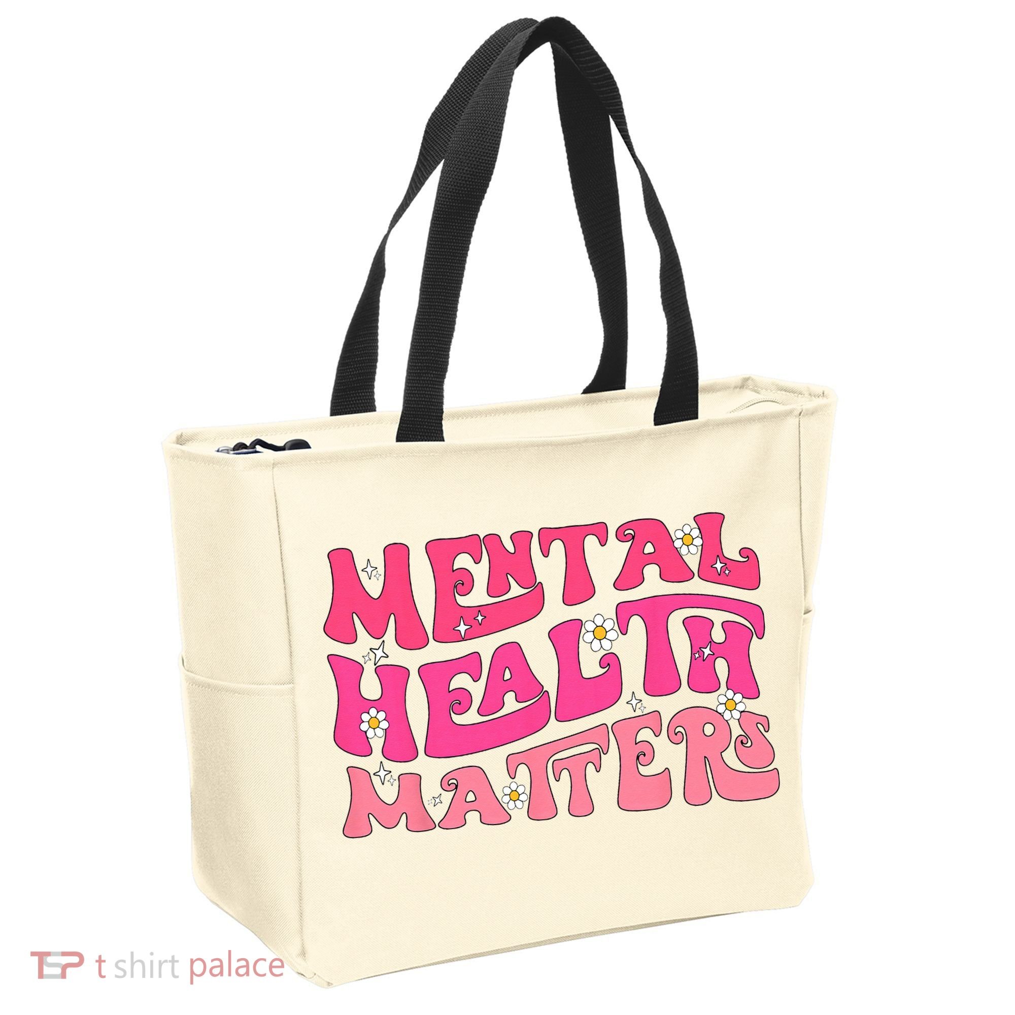 Mental Health Matters Groovy Psychologist Therapy Squad Tote Bag