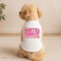 Mental Health Matters Groovy Psychologist Therapy Squad Doggie Tank thumb 2