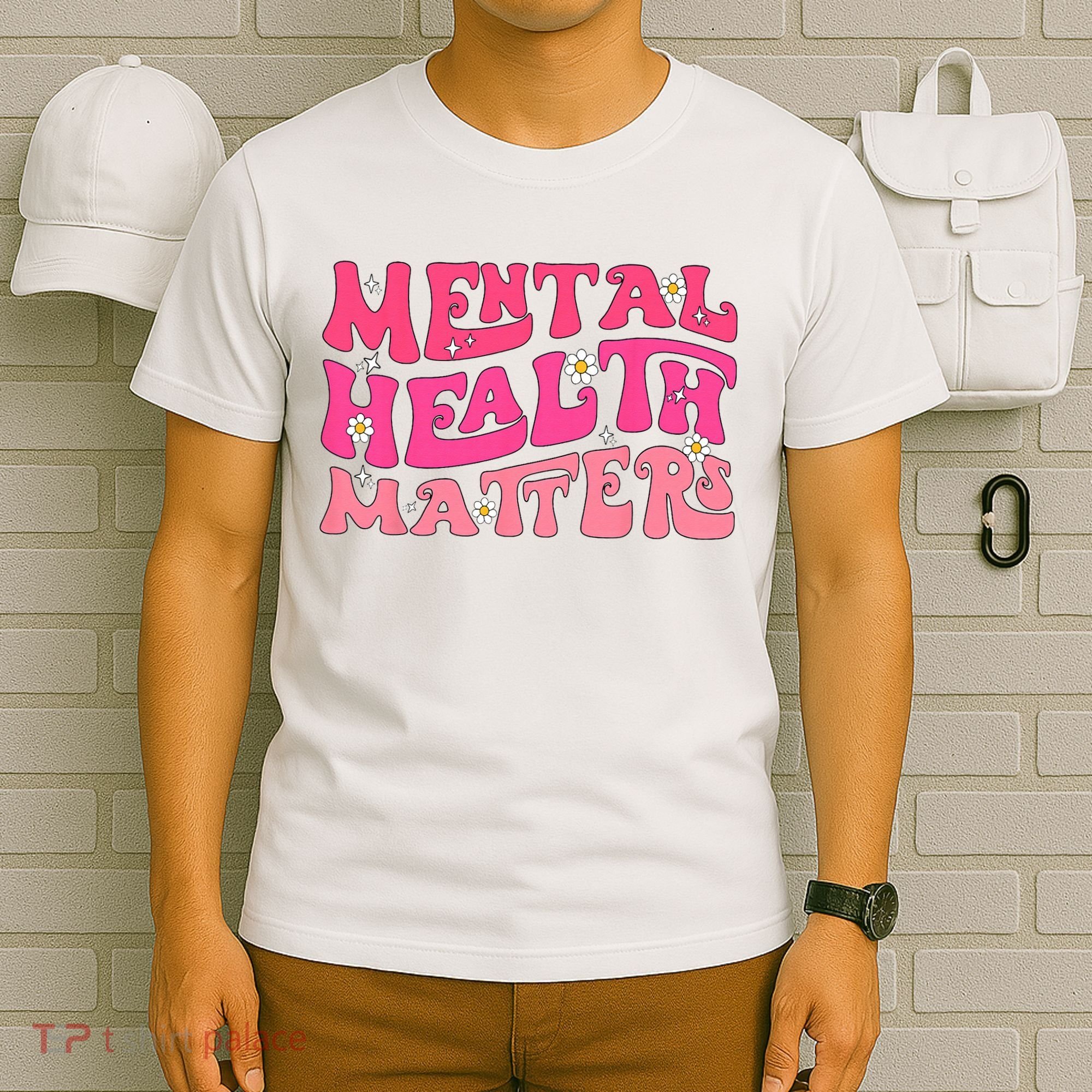 Mental Health Matters Groovy Psychologist Therapy Squad T-Shirt