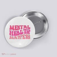 Mental Health Matters Groovy Psychologist Therapy Squad Button thumb 0