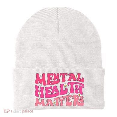 Mental Health Matters Groovy Psychologist Therapy Squad Beanie