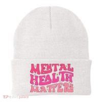 Mental Health Matters Groovy Psychologist Therapy Squad Beanie thumb 0
