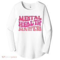 Mental Health Matters Groovy Psychologist Therapy Squad Women's Perfect Tri Tunic Long Sleeve Shirt thumb 0