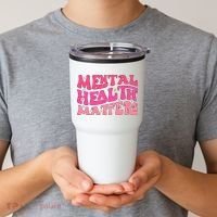 Mental Health Matters Groovy Psychologist Therapy Squad Tumbler thumb 2