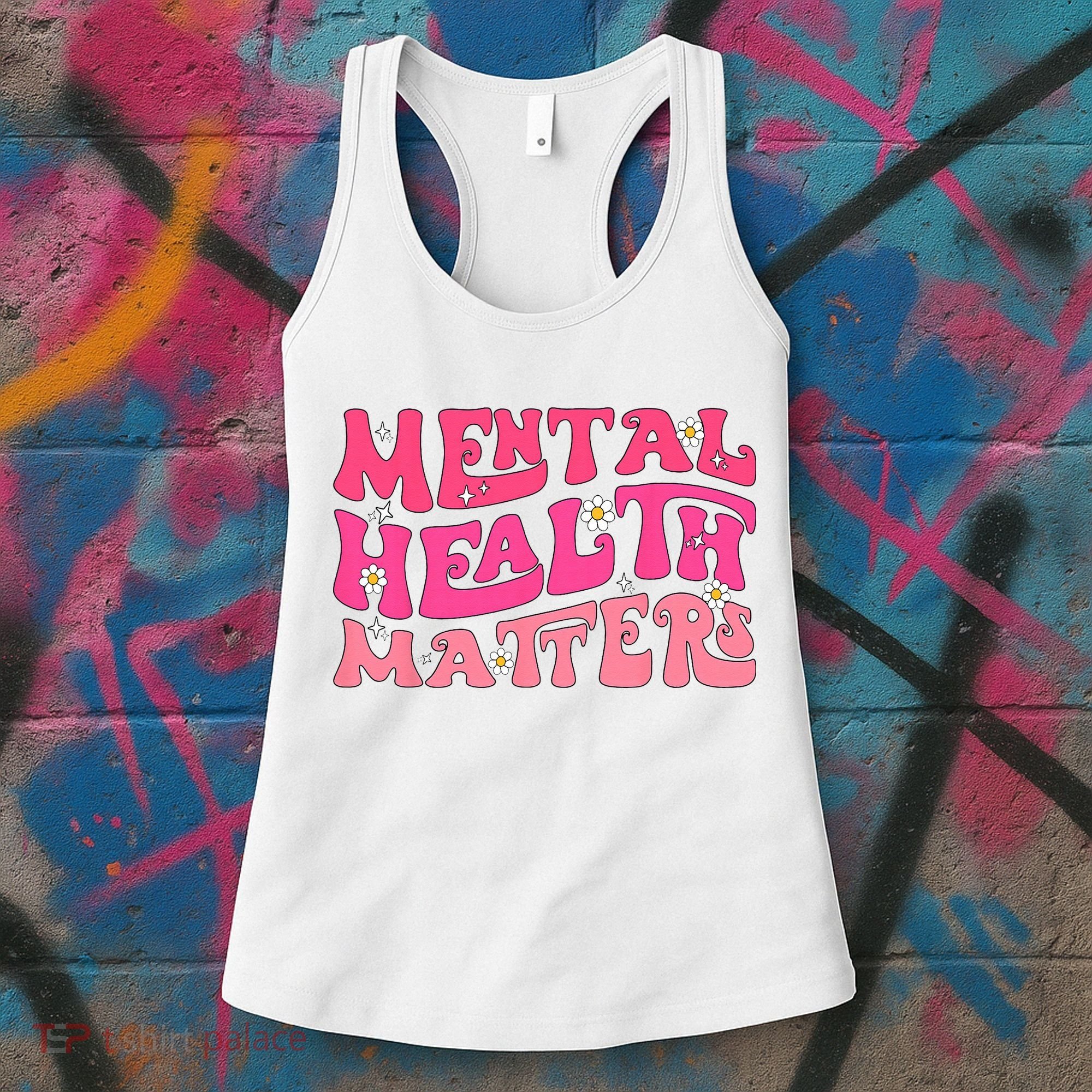 Mental Health Matters Groovy Psychologist Therapy Squad Women's Tank Top