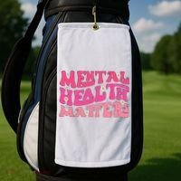 Mental Health Matters Groovy Psychologist Therapy Squad Golf Towel thumb 2