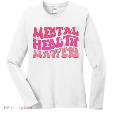 Mental Health Matters Groovy Psychologist Therapy Squad Women's Long Sleeve Shirt