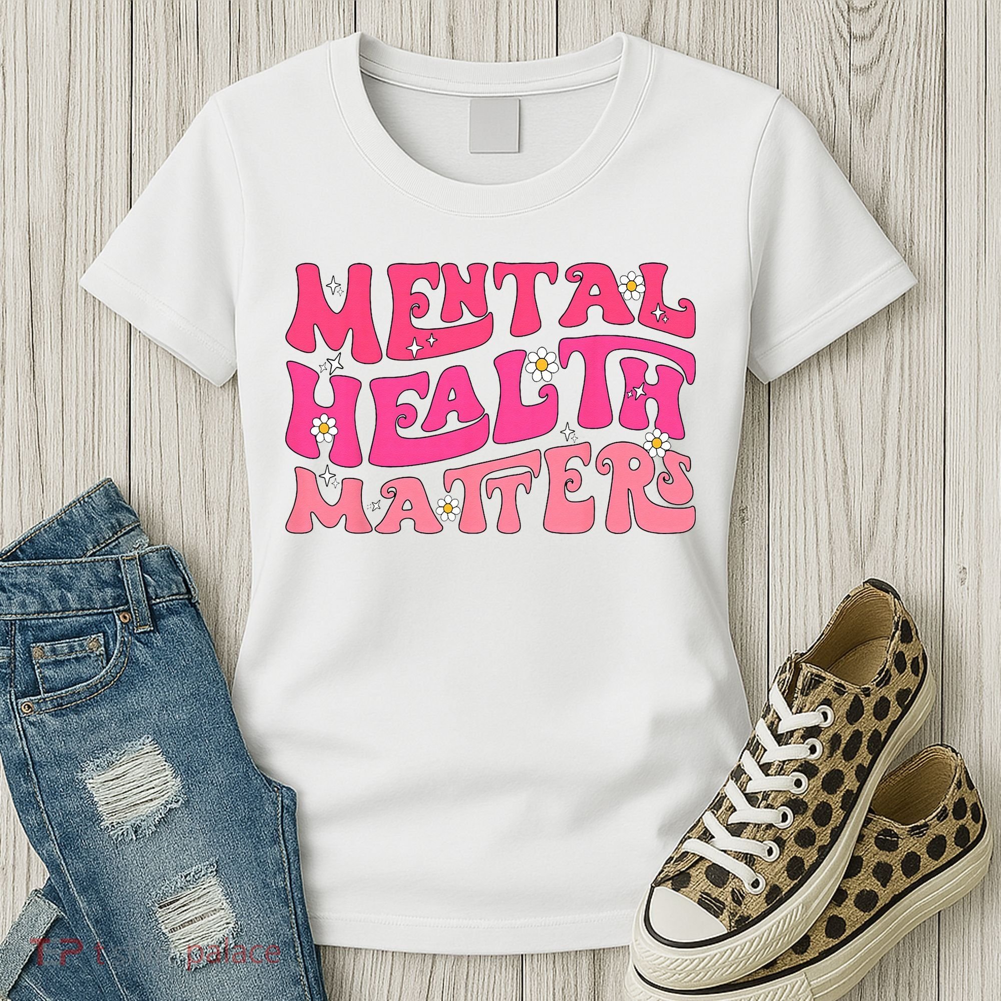 Mental Health Matters Groovy Psychologist Therapy Squad Women's T-Shirt