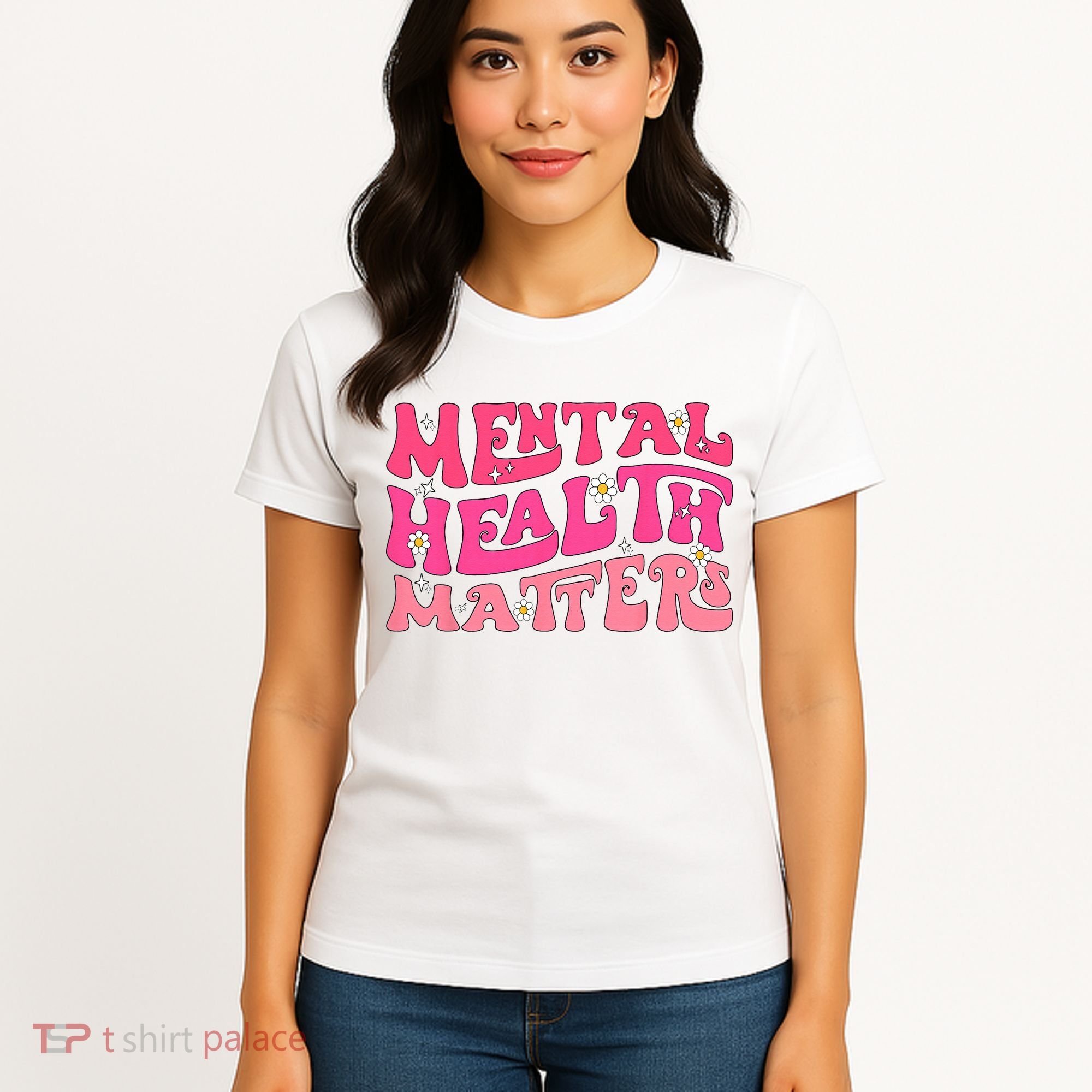 Mental Health Matters Groovy Psychologist Therapy Squad Women's T-Shirt