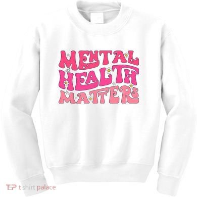 Mental Health Matters Groovy Psychologist Therapy Squad Kids Sweatshirt