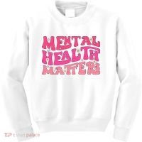Mental Health Matters Groovy Psychologist Therapy Squad Kids Sweatshirt thumb 0