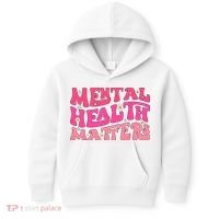 Mental Health Matters Groovy Psychologist Therapy Squad Kids Hoodie thumb 0